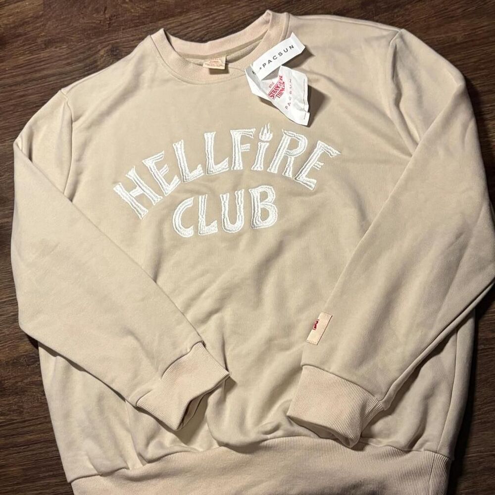 Pacsun Women's Tan and Cream Sweatshirt